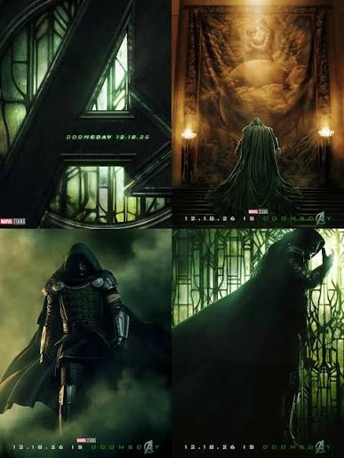 Avengers: Doomsday 4-Poster Collage Visual featuring Doctor Doom